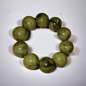 Green Stretchy Ball Bracelet